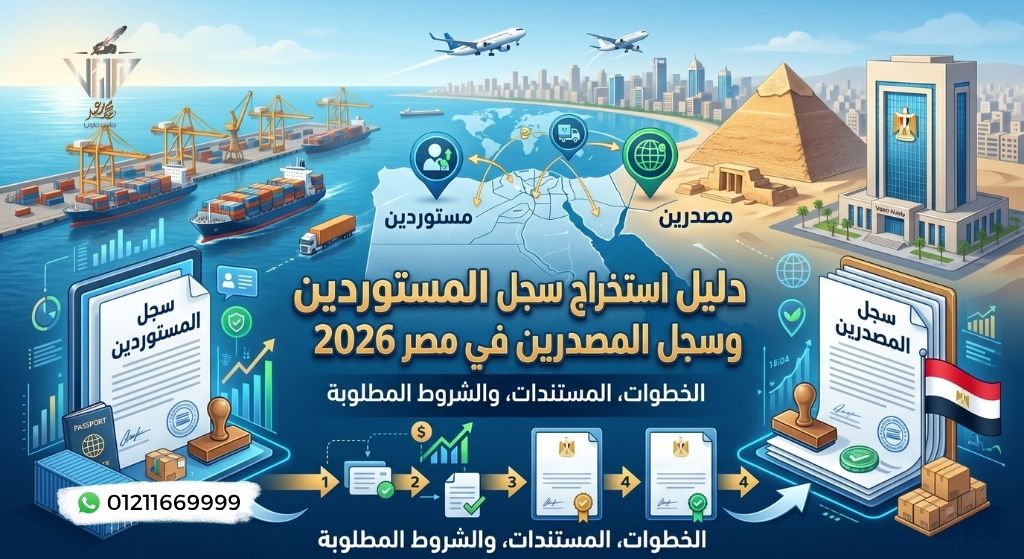 دليل استخراج سجل المستوردين وسجل المصدرين في مصر