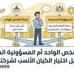 شركة الشخص الواحد أم المسؤولية المحدودة؟ دليل اختيار الكيان الأنسب لشركتك