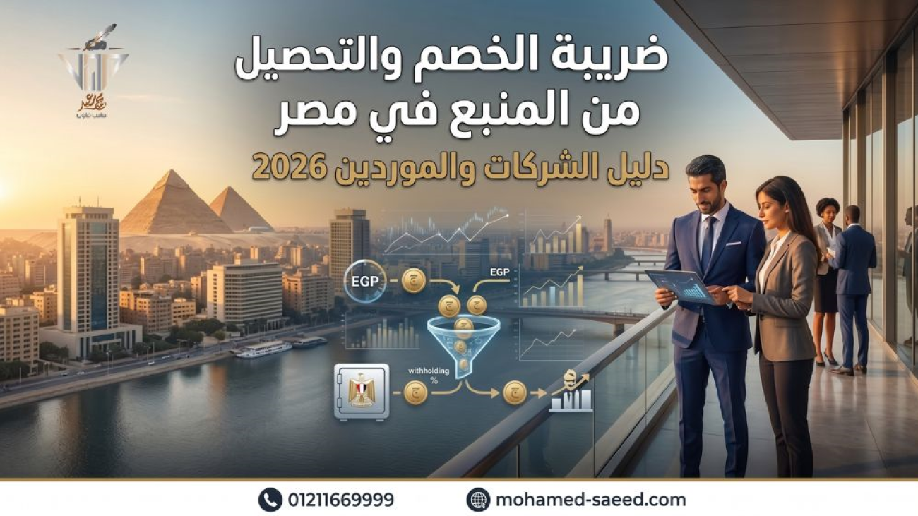 ضريبة الخصم والتحصيل من المنبع في مصر دليل الشركات والموردين 2026